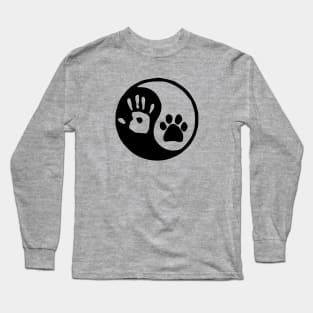 Pet Adopt - YIN YANG HAND PAW - Dog Lover Gifts Long Sleeve T-Shirt